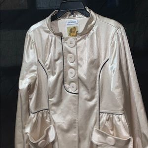 Paparazzi Cream Pleaded Trench Coat Dress